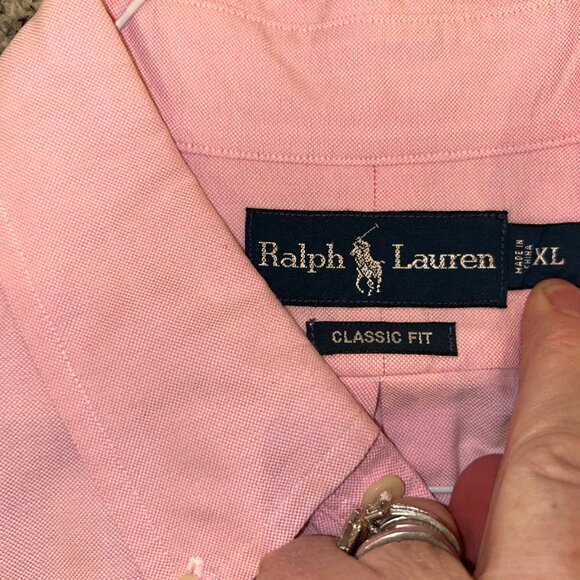 Ralph Lauren Button Down Long Sleeve Cotton Shirts, Men's XL, Pair - Picture 10 of 10